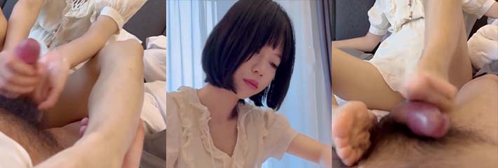 印象足拍 超美短发清纯学妹 白皙美腿粉嫩玉足 为摄影师打飞机足交 极品玉足为你精心服务
