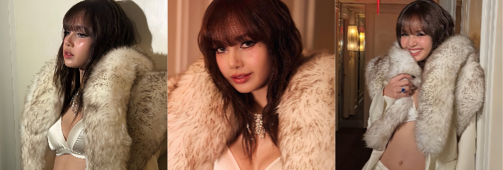 BLACKPINK成员 Lisa 从疯马秀脱衣女郎 变身纽约夜店脱衣秀主持人 aespa宁艺卓同步现身 现场视频曝光
