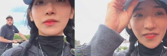 韩国Twitch百万粉丝大网红 Jinnytty 在法国图卢兹直播时 惨遭白男种族歧视制裁 一拳直接打蒙小仙女