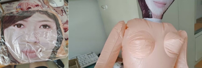 料友投稿 上拼多多打折27.6元巨资买了个会自己动带脸的充气女友 女友今天到货了！兄弟们看看肿么样？