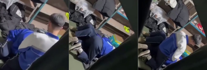 早熟高中生储藏室偷欢狂飙！吐出精华装袋留念，青春肉体早已沦陷!
