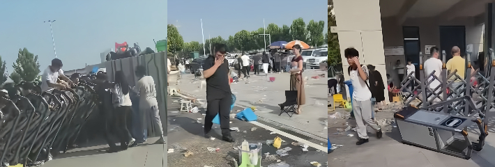 保定职教中心新生报名现场人潮涌动 大门被挤破秩序一度混乱