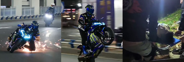 行车不规范 亲人两行泪 又一骑手陨落 重庆机车党 杨杰 夜里飙车不慎发生了车祸 甚至连他的水滴筹都发布了！