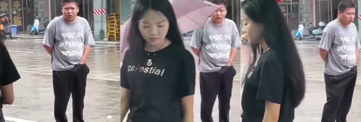 猥琐男看见美女就控制不住自己 光天化日之下就开始打飞机！