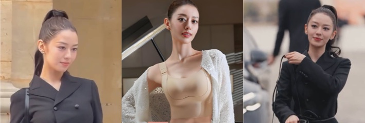 德韩混血的德國鋼琴家 吉娜 出席巴黎时装周 超短西装裙惊艳全场