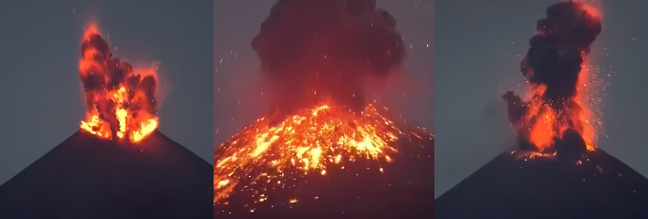 印尼安纳克拉卡托火山深夜狂喷 灰柱冲上5万英尺 雅加达机场直接瘫痪 超200航班改道
