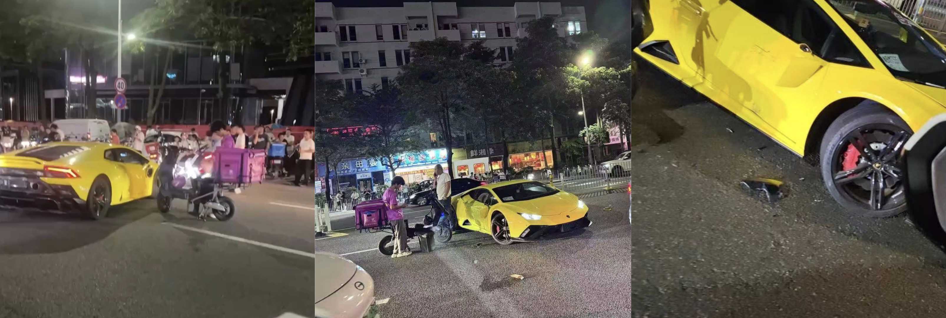 大牛外卖小哥撞超跑，超跑拐弯不让直行，罚款500，骑手惊吓：一年外卖白干？