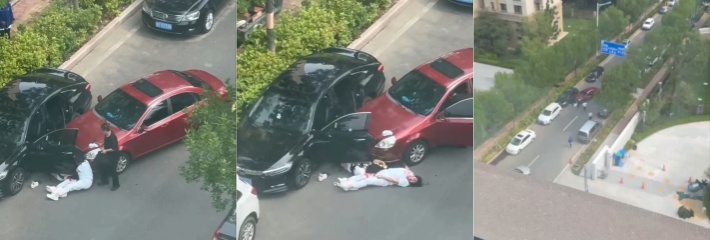 重口慎入 山东东营一男子当街持斧砍杀两人！