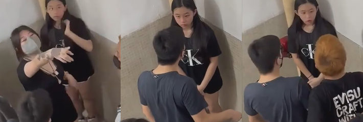 广东某学校再现霸凌事件 可爱清纯小美女遭一群精神小伙小妹 扇耳光霸凌！