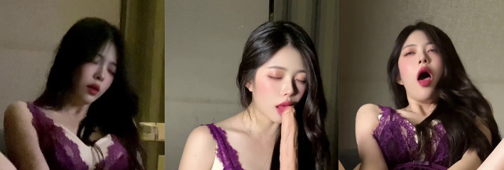 韩国高颜值OF博主 沈思缪 TinaIsLove 紫色睡裙自慰秀 清纯外表下藏淫荡反差