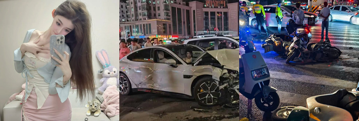 突发事件 郑州一小米SU7女车主刚提车就发生巨大交通事故 连撞17车 事故后第一时间竟是想着发抖音！