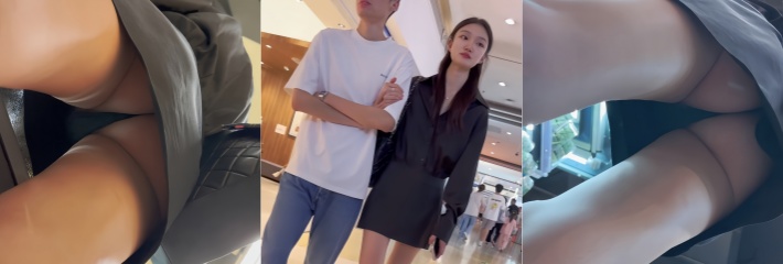 街拍抄底大神 KFC 偷拍180气质美女 黑裙丁字裤极致诱人 令人浮想翩翩！