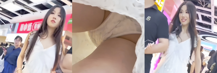抄底偷拍极品清纯美少女 白色碎花长裙搭配白色内裤 画面香艳诱人无比
