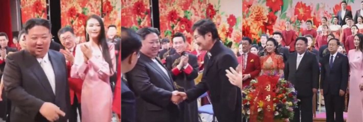 朝鲜八零后与歌手孙楠握手并且热情交谈，可能孙老师的面相和朝族人挺象吧！