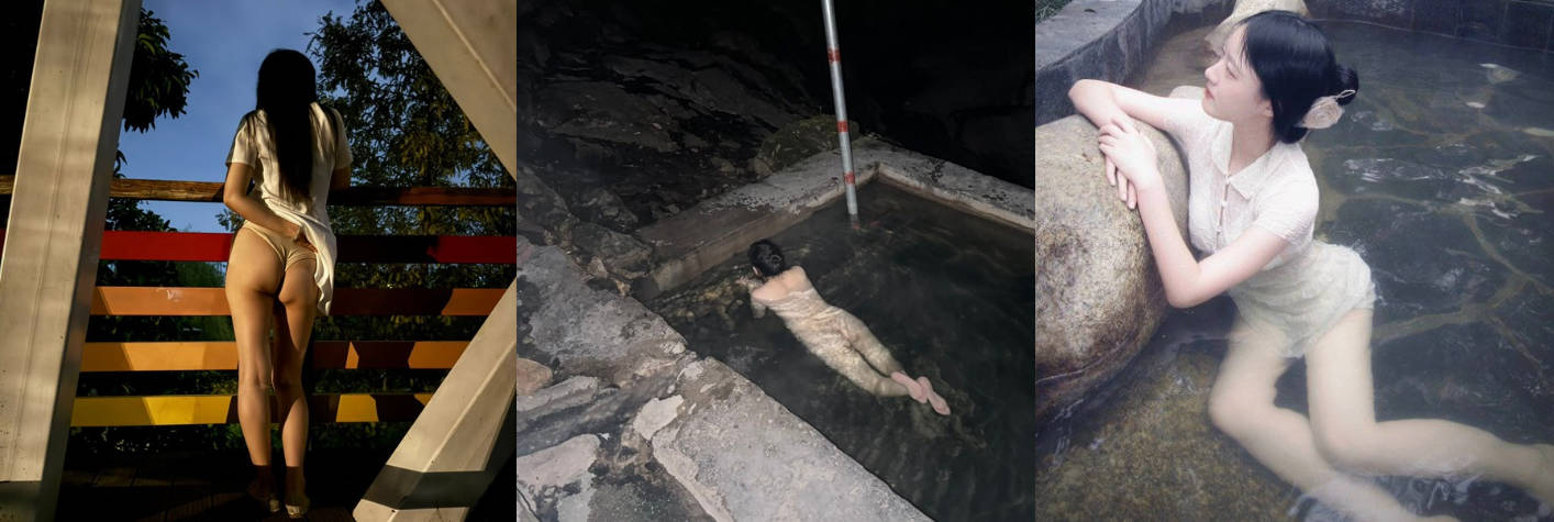 真刺激啊 高颜值极品美少女与金主大叔温泉打炮被偷拍曝光 湿漉漉的头发显得格外淫荡刺激呢！