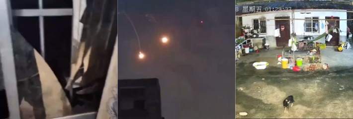 凌晨一点半广西灵山五发导弹震穿整个黑夜，接着很多飞机在天空飞来飞去 希望祖国一切安好！