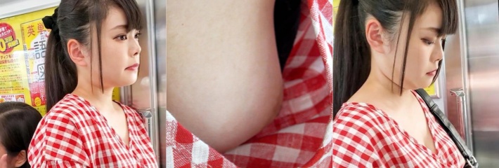 地铁偷拍狂人偷拍红色格子衫美女饱满美乳 居高临下俯瞰式偷拍 犹如一对活了的小白兔要蹦出女子胸部！