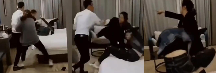 广东妻子跟踪老公，捉奸抓到老公搞基，老娘还不如一个男的，夫妻混战，场面劲爆刺激！