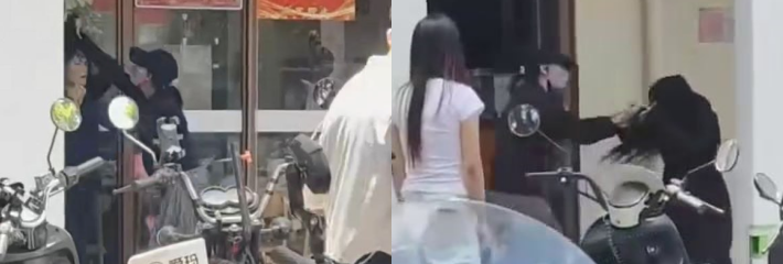 海南三亚街头抓小三现场 原配暴揍小三 疯狂抓头发现场变WWE 众人围观