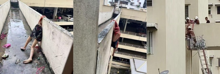 重口慎入 跳楼自杀的最终归宿 破碎的尸体散落一地的零件 拦腰截断终是进不了天堂