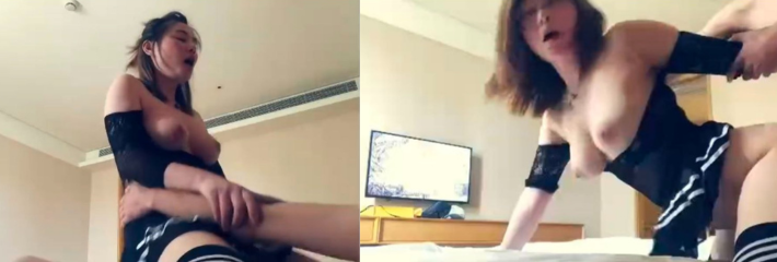 大嫂背着大哥酒店偷情小叔子 情趣装裹身奶子晃荡 承认多人乱搞骚穴淫水狂流！
