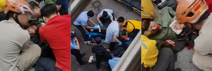 长沙街头 持刀杀人案 男子天顶路被捅 腹部狂飙血倒地不起