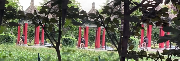 西安医学高等专科学校凉亭瓜 学生情侣大白天在凉亭里面抠逼!