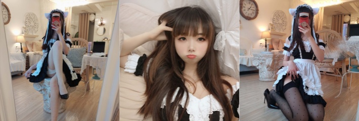 二次元极品嫩模 雪琪SAMA 最新女仆装大尺度写真作品 吊带丝袜是真爱