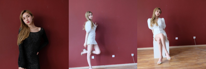 性感舞蹈生模特 Sandy 身穿黑丝在宾馆内妖娆骚拍！大尺度写真裸露鲍鱼高清摄影泄密！