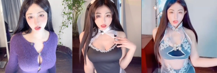 抖音 B站擦边女神 奶白甜兔兔 土豪双视角 薄纱情趣服 巨乳网红定制福利视频白嫖了！