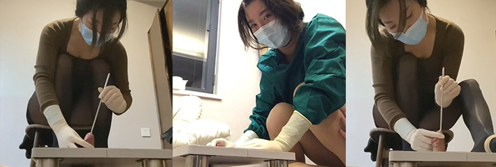 这也太狠了 女医生的鸡巴责罚 这么长的铁棒直接插入马眼 看着都疼