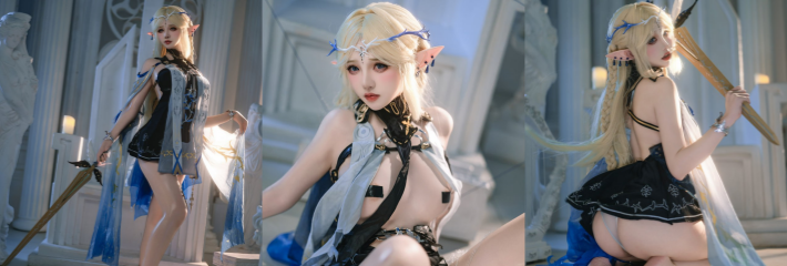高颜巨乳福利姬 阿薰kaOri 最新cos写真+拍摄花絮视频流出 精灵耳带你走进不一样的世界！