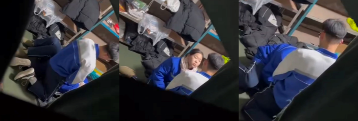 某中学学生情侣下课不回家偷偷在学校仓库偷吃禁果 清纯少女深喉口交！
