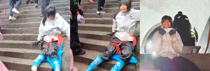 中国首位高位截瘫女孩李子萱徒手登顶泰山成功 青岛00后少女历经55小时挑战极限