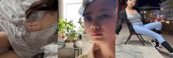 抖音网红眼镜反差婊 温柔馨馨6 与大屌情人啪啪福利视频流出 女上后入边插淫水就边流！
