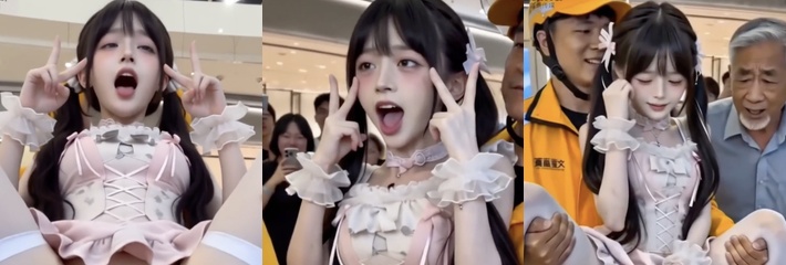 AI视频 成年萝莉的世界 喷水姬商场公共露出 白丝洛丽塔被扛起猛操！