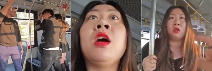 女子坐公共汽车，大声喧哗，别人劝说遭女子反怼，结果惹到了一个不该惹的人！