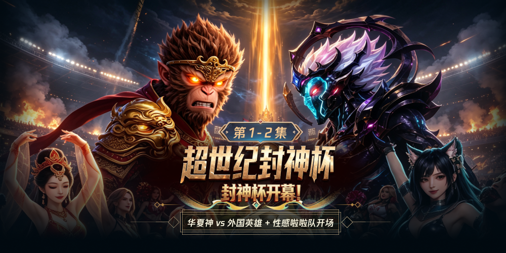 黑料网7月10日重磅推出 《超世纪封神杯》 华夏神明大战外国英雄 1-2集正式上线！