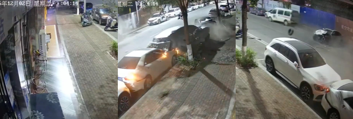 广西上林精神小伙 无证酒驾非法改装车 深夜狂飙撞毁多车后逃逸最终被抓！