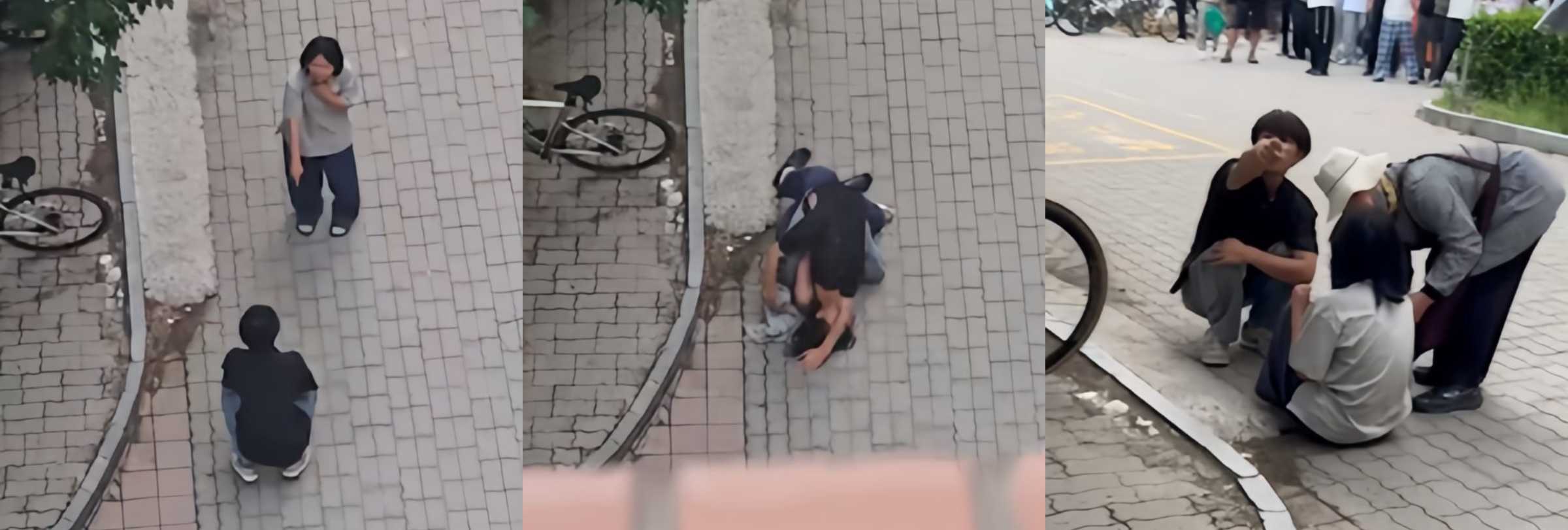 女生把第一次给了男友 意外怀孕了 跑到宿舍楼下逼男生下跪道歉 现场视频曝光