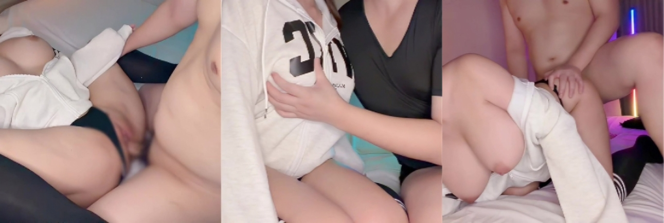 日本巨乳博主 muchitina 白色连帽衫热辣挑逗骚穴 肉弹身材中出高潮