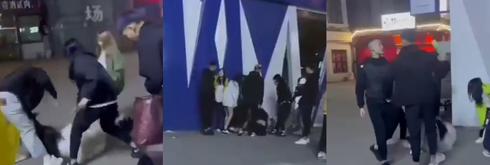 校园霸凌事件 晚自习后精神小妹拉着社会小伙撑腰 校外狂抽女同学 越打越狠!