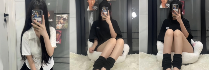 爱吃猪脚饭 抖音小众烧鸡博主 黑丝白丝揉奶诱惑 清纯脸蛋和火辣身材极致反差！