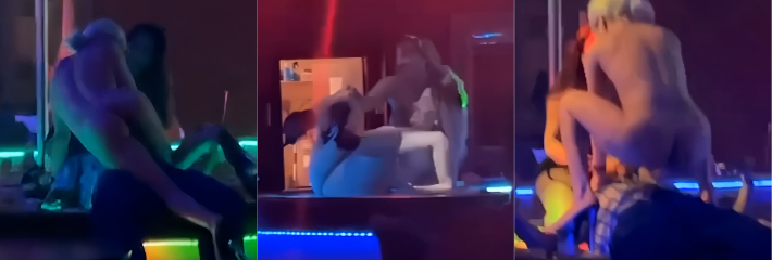 美国德州奥斯汀酒吧 两美女直接全裸上台猛扭屁股 客人直接上手互动