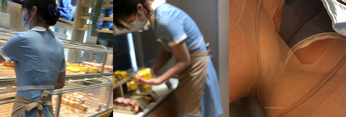 好利来系列 偷拍抄底 这么好看的妹子 丝袜居然是开档的？
