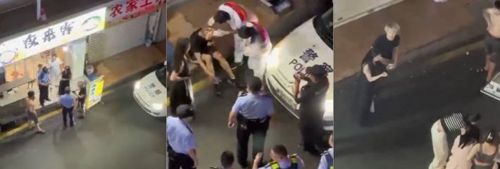找个这样的女人，以后少不了挨揍！女子在外跟人吵架，男朋友重拳出击随后受伤倒地