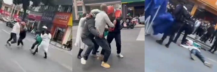 抖音热议 武汉汉正街男子精神失控 暴走抡椅锤老太 持刀狂砍街边路人 现场完整版视频流出！