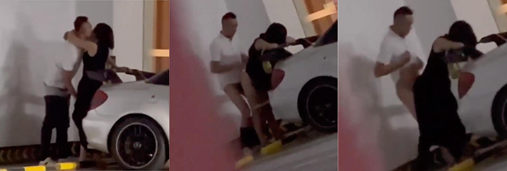 广东云浮吾悦广场地下停车场一情侣在车尾干炮被拍 就喜欢被路人观看的刺激感？