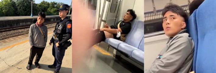 5月2号 台湾地铁一男子当众打飞机 火车上翘腿自慰被拍下全过程曝光 真的太嚣张了