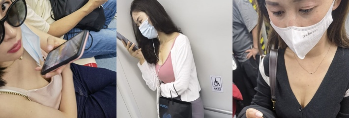 街拍集美们露胸走光 抄底看够了大神直接找性感露奶美女 只要角度对 奶头都能看到 太刺激了